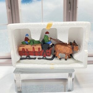 Dept 56 Ox Sled 5951-0 Heritage Village Vintage Figurine w/ Box